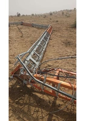 Storm affected Mast steel structure & Guy wires & hardware